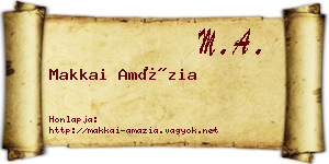 Makkai Amázia névjegykártya